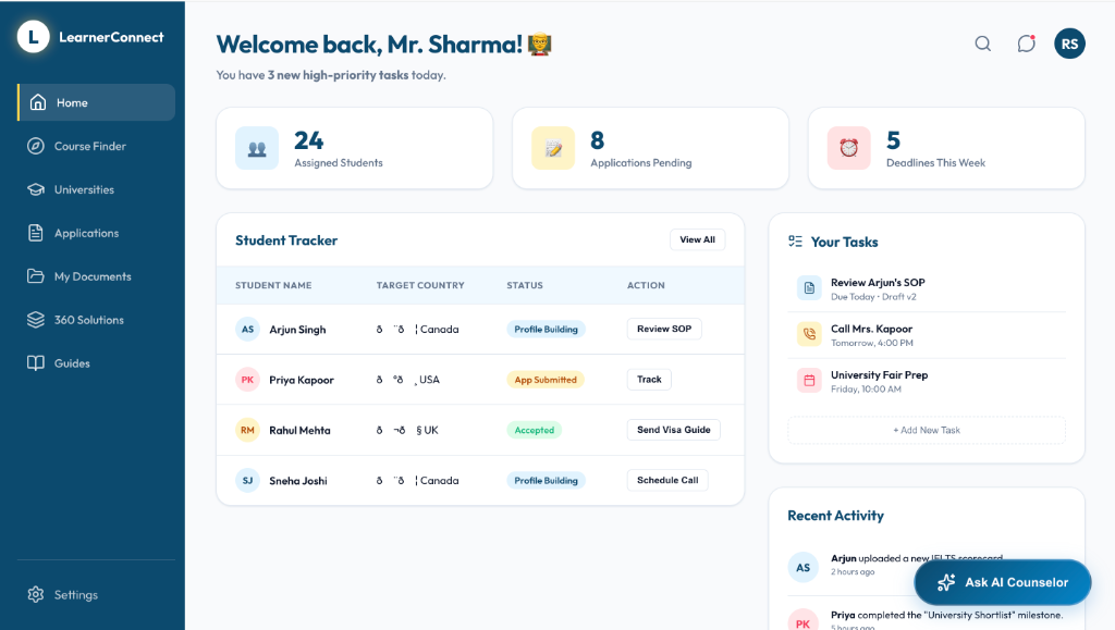 Counselor Dashboard